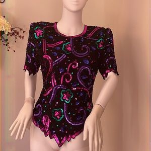 stunning sequined top! Size PM